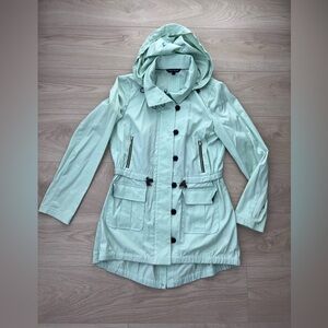 White House Black Market rain trench utility coat